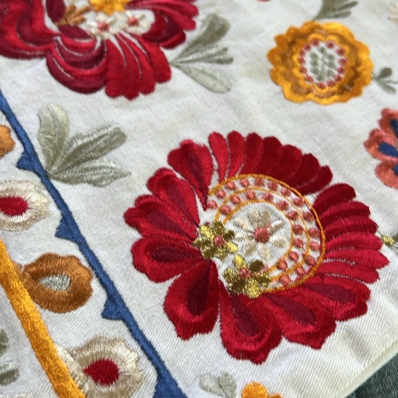 TOPSHOP Floral Embroidered Boho 100% Cotton Mini Skirt | 6 - Picture 4 of 11